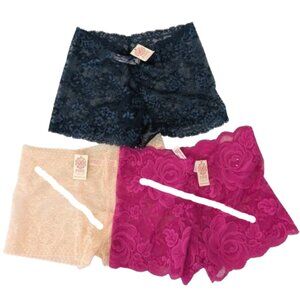 Victoria’s Secret PINK Blue Lace Boyshort Panties – Size Large – NWT